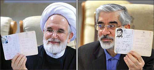کاندیداتوری رسمی میرحسین و کروبی برای ریاست‌جمهوری