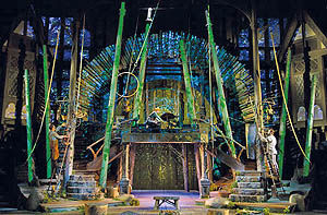 جنگل شروود بر صحنه تئاتر شکل می‌گیرد