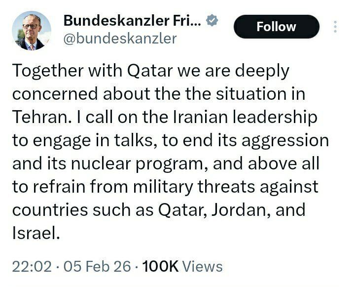 ادعای مرتس درباره تهران پس از دیدار با امیر قطر