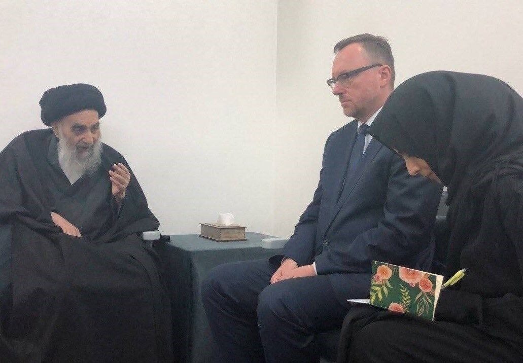 دیدار هیئت سازمان ملل با آیت‌الله سیستانی