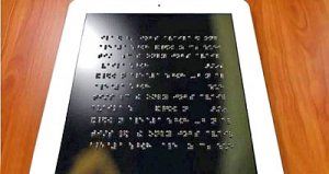 تبلت بریل برای نابینایان ساخته شد