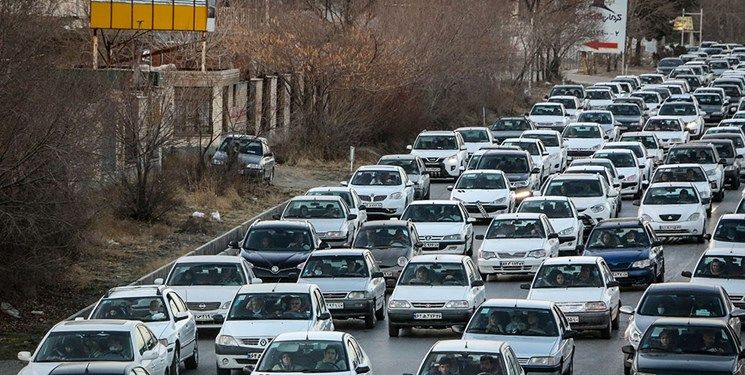 ترافیک پرحجم در محورهای تهران-شمال