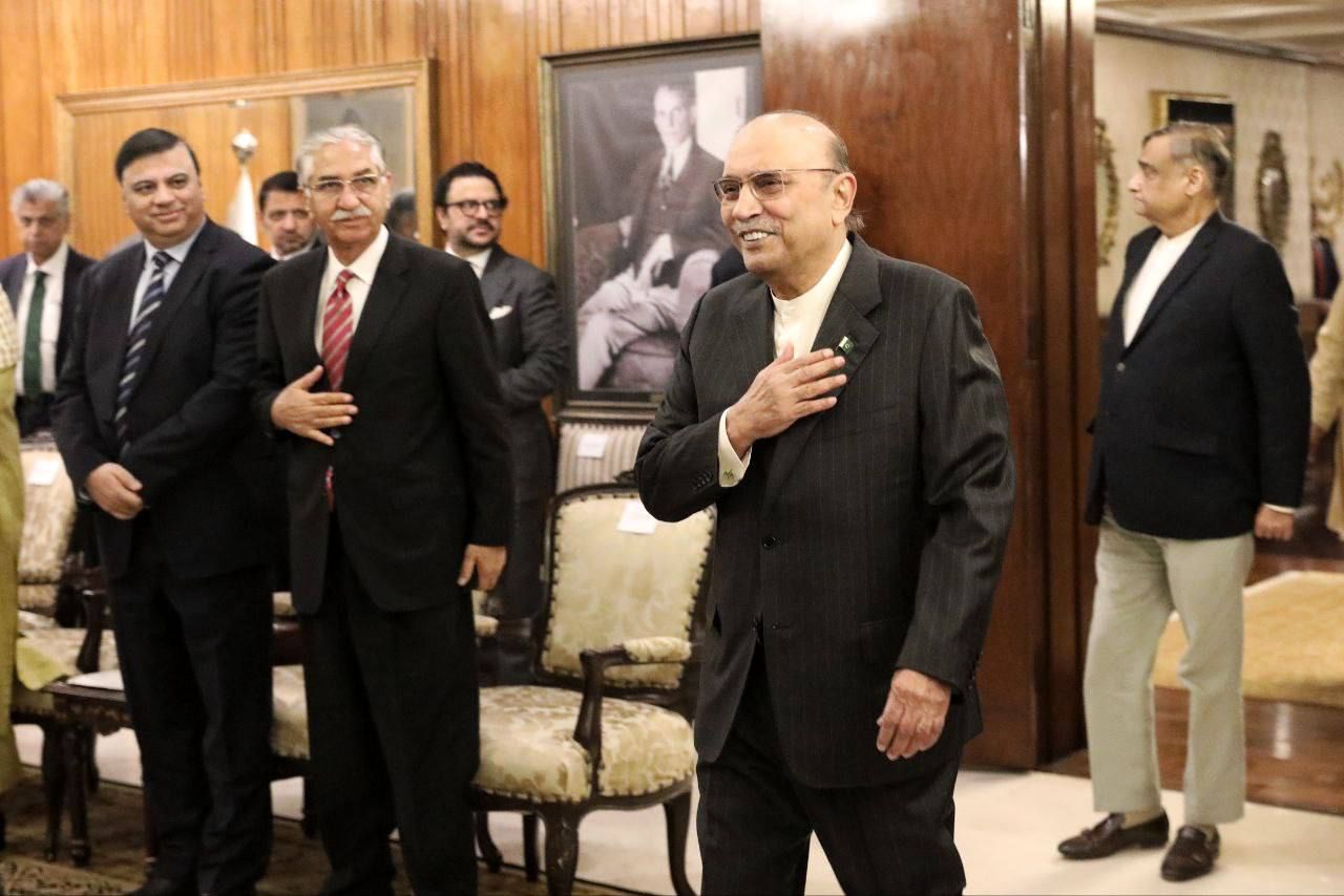 دیدار لاریجانی با رئیس‌جمهور پاکستان