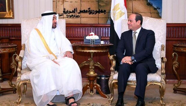 دیدار رئیس جمهوری مصر با ولیعهد ابوظبی