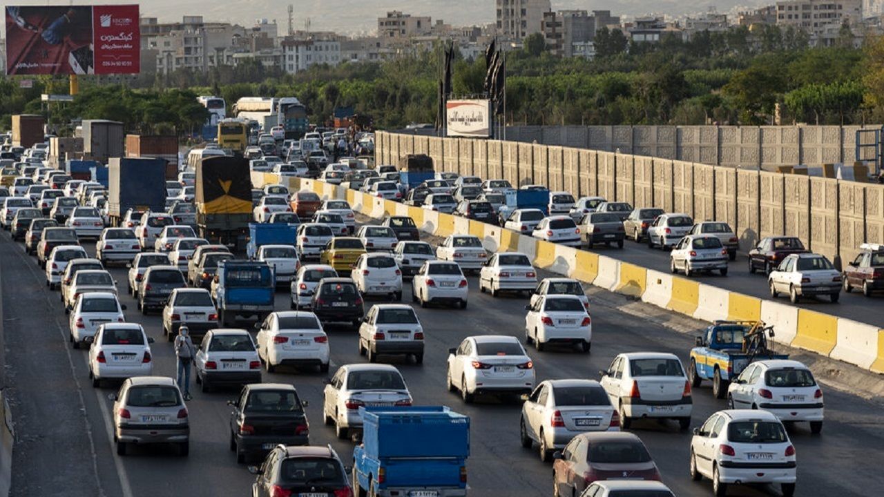  ترافیک سنگین در آزادراه تهران-کرج-قزوین