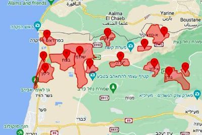 موشک باران محل حضور نظامیان اسرائیل توسط حزب‌الله 2