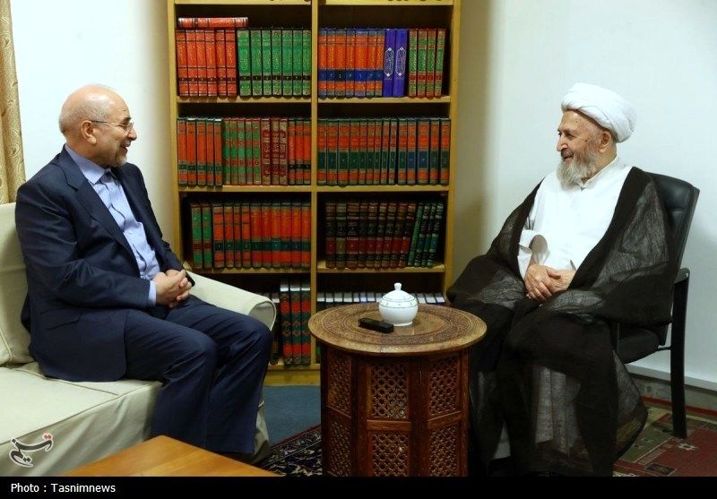 دیدار و رایزنی قالیباف با آیت‌ الله سبحانی
