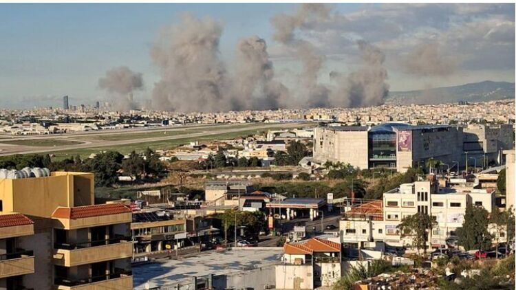 حملات اسرائیل به لبنان/ یک ساختمان در بیروت فروریخت