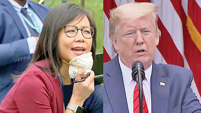 مجادله ترامپ با خبرنگار آسیایی‌تبار