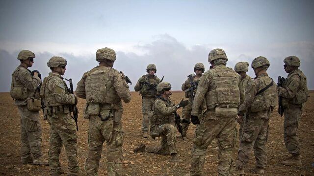 نظامیان آمریکا در سوریه مانور نظامی برگزار کردند