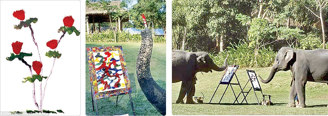 نقاشی‌ فیل‌ها برای امور خیریه