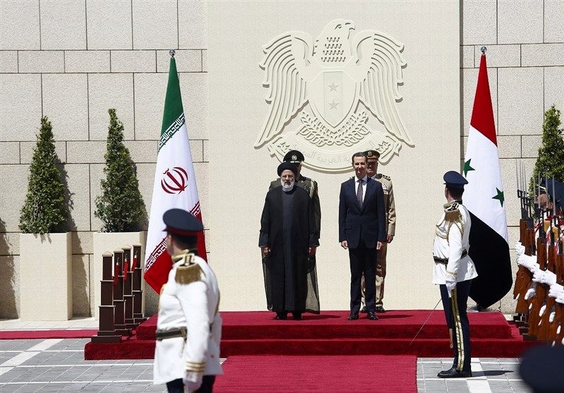 استقبال رسمی بشار اسد از رئیس‌جمهور