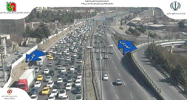 ترافیک سنگین در محور تهران - کرج