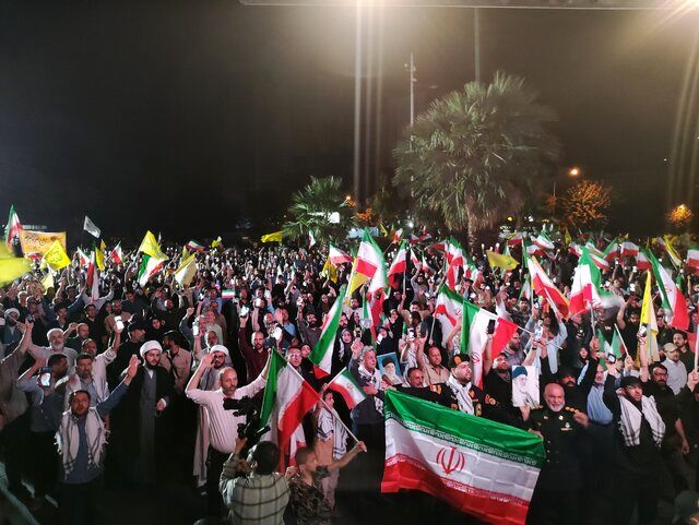 تجمع مردمی در میدان فلسطین تهران / ابراز انزجار از یاوه‌گویی‌های ترامپ