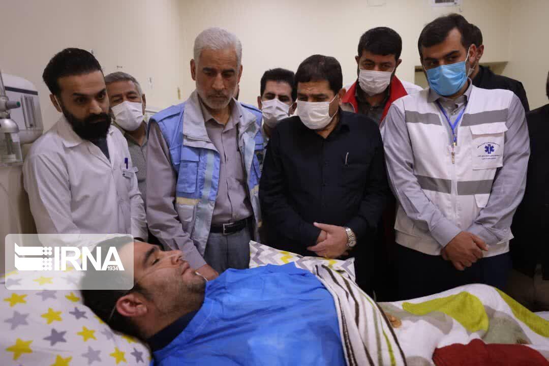 عیادت معاون اول رییس‌جمهور از مصدومان حادثه متروپل