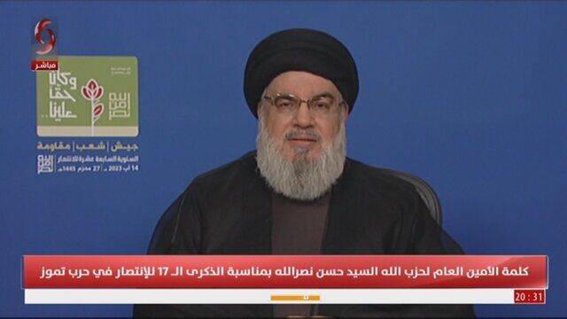 واکنش حسن نصرالله به حادثه تروریستی شاه‌چراغ/آمریکا تصمیم به بازگشت داعش گرفته است