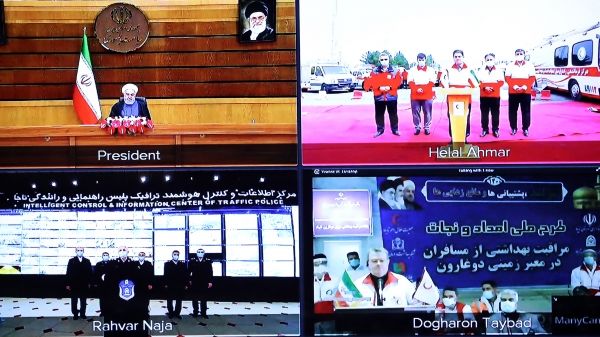 قدردانی روحانی از نیروی انتظامی و جمعیت هلال احمر
