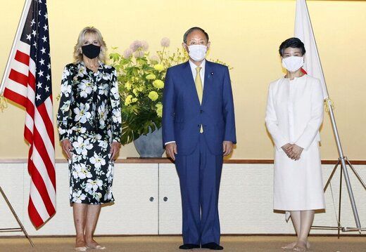 شوخی بایدن با همسرش برای حضور در المپیک توکیو+عکس‌ها