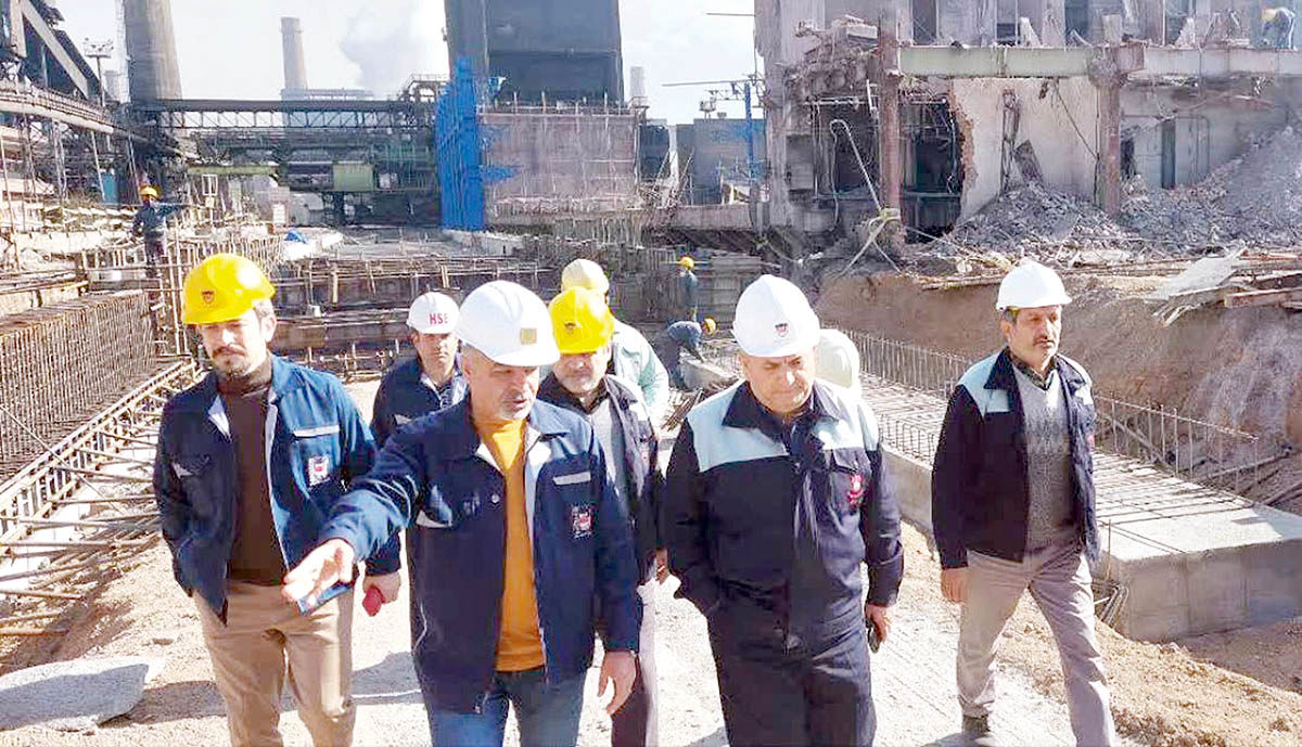 بازدید مدیرعامل ذوب آهن اصفهان  از پروژه‌های در دست اقدام