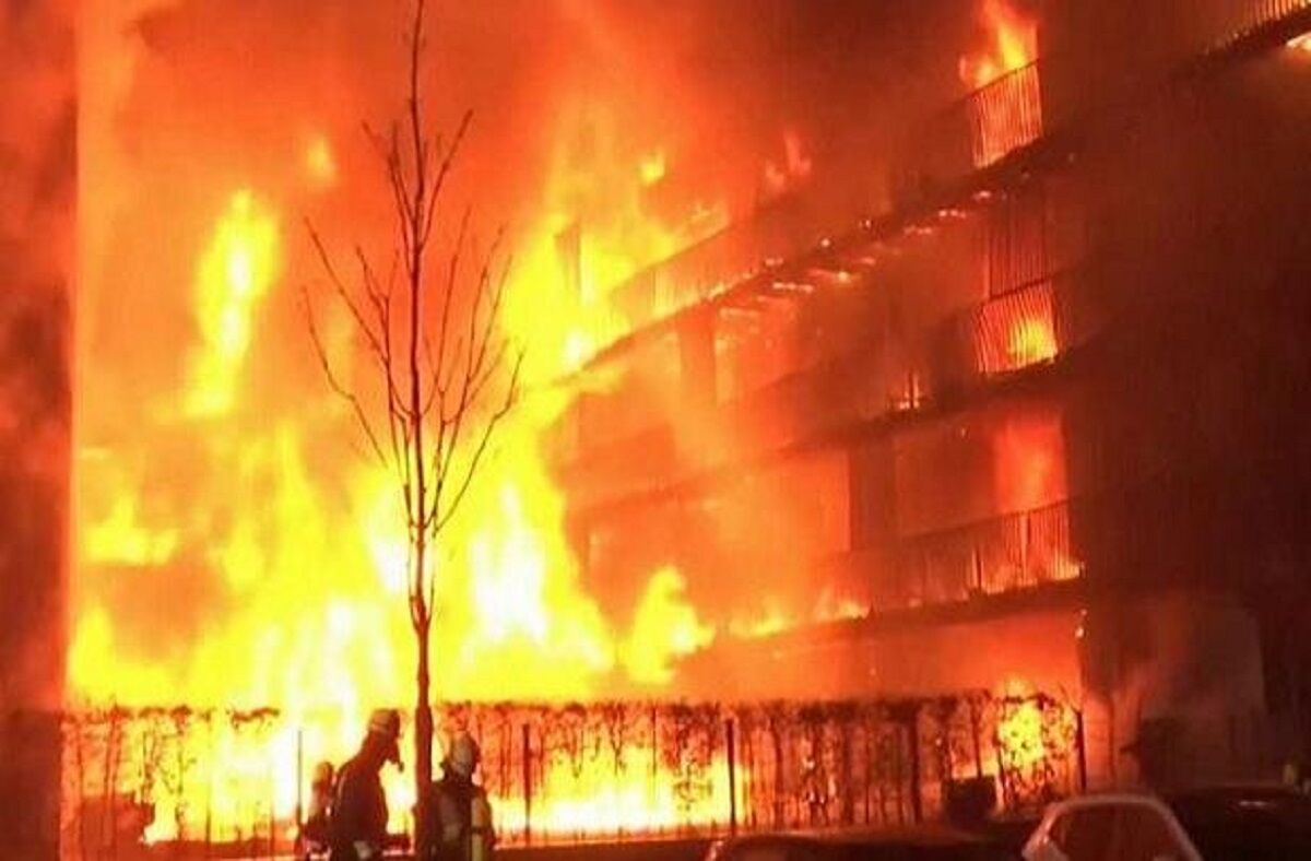 کارگاه تولید کفش طعمه حریق شد 