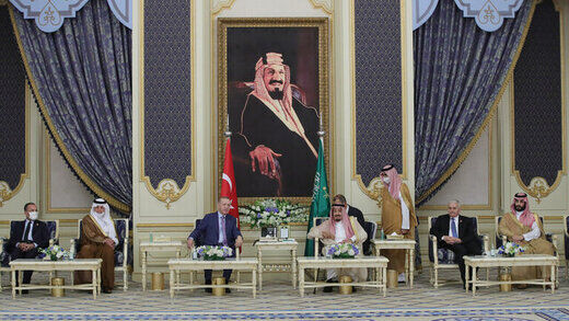 دیدار اردوغان با ولیعهد سعودی
