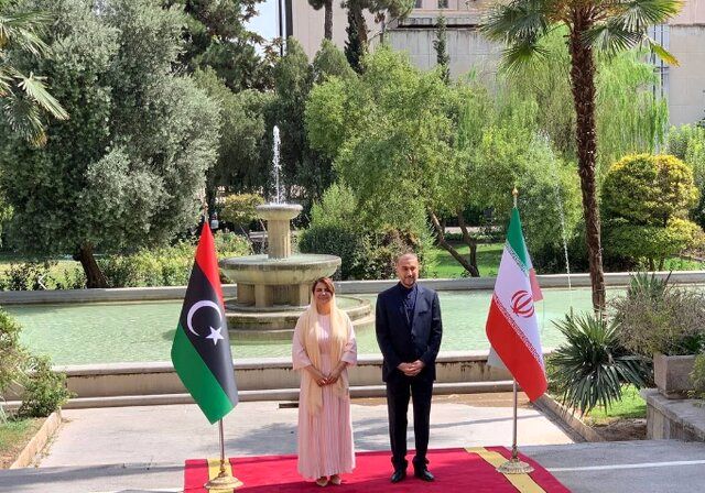 استقبال رسمی امیرعبداللهیان از وزیر خارجه لیبی