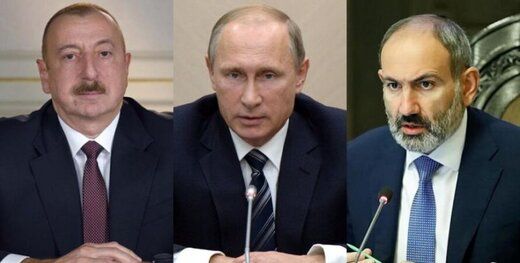 گفت‌وگوی پوتین با رهبران جمهوری‌آذربایجان و ارمنستان درباره قره باغ