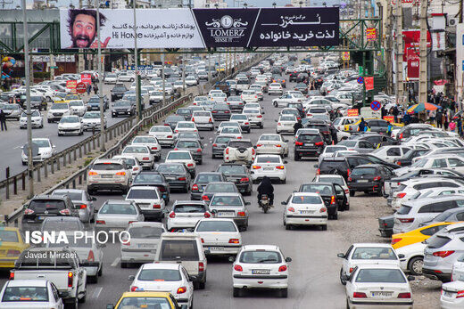 ترافیک سنگین در محور چالوس                                                                                                                                                                           