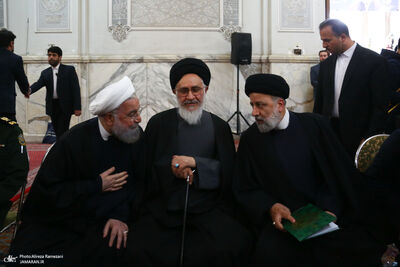 لحظه چاق سلامتی ابراهیم رئیسی با حسن روحانی+ عکس