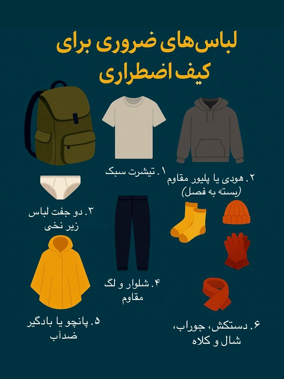 در «کوله شرایط بحران» چه چیزهایی بگذاریم؟/ راهنمای ساده برای بستن «کیف نجات»