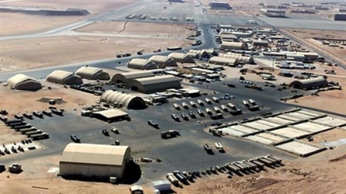 حمله راکتی به یک پایگاه هوایی در عراق