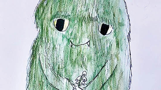 نقاشی کودک 9 ساله در کتاب رولینگ