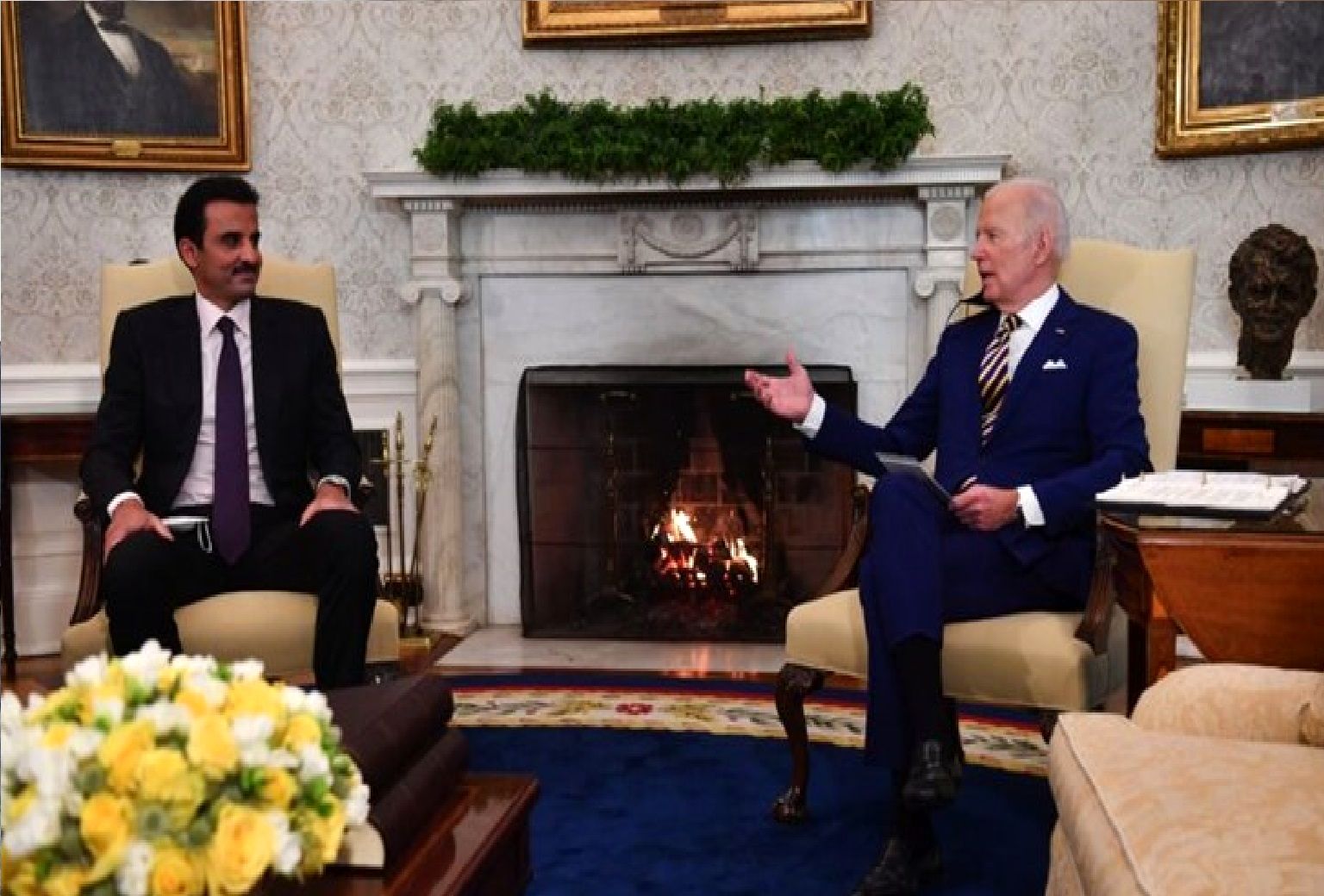 تماس تلفنی رئیس جمهور آمریکا با امیر قطر