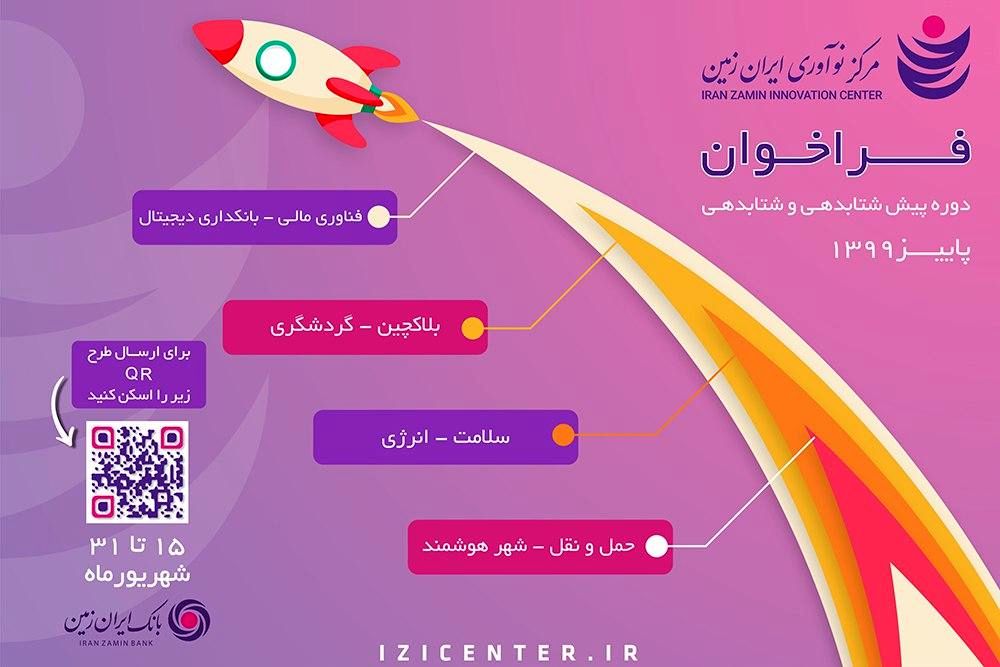 فراخوان دوره پیش شتابدهی و شتابدهی مرکز نوآوری ایران زمین رخدادی بزرگ در زیست‌بوم نوآوری کشور