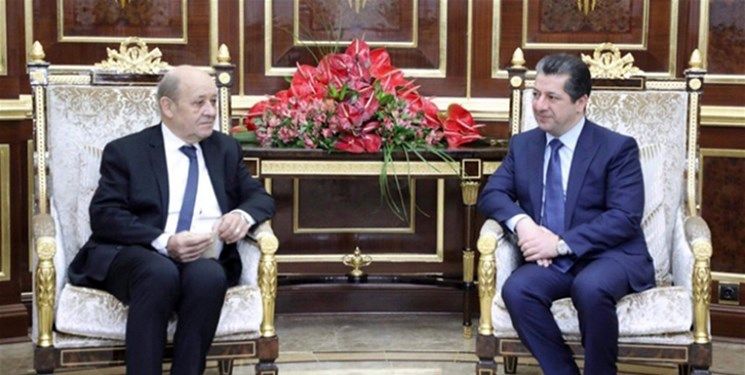 جزئیات گفت‌وگوی تلفنی نخست‌وزیر اقلیم کردستان عراق با وزیر خارجه فرانسه