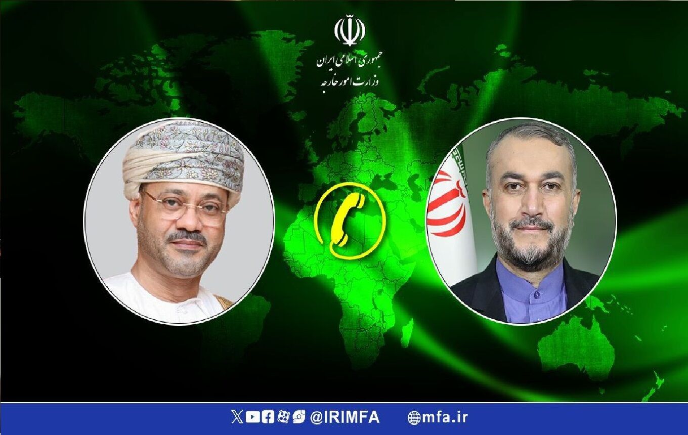 تماس تلفنی وزرای خارجه ایران و عمان / تاکید بر آتش‌بس فوری در غزه