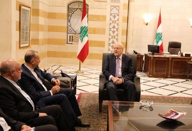 وزیر خارجه ایران با نخست‌وزیر لبنان دیدار کرد