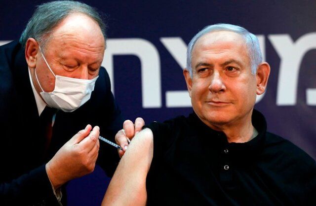 نتانیاهو واکسن کرونا تزریق کرد + عکس 