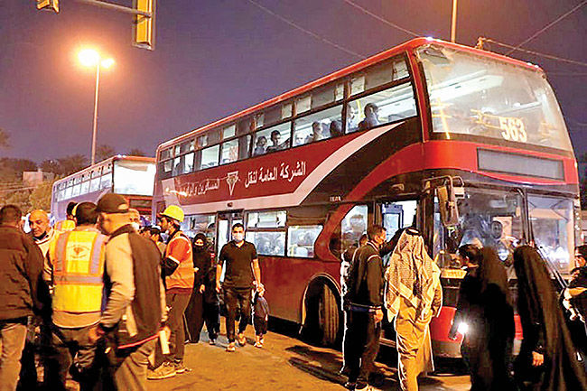 اتوبوس‌های عراقی برای مسافران ایرانی