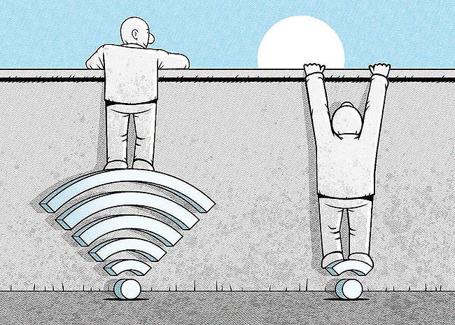 توزیع طبقاتی اینترنت ؟