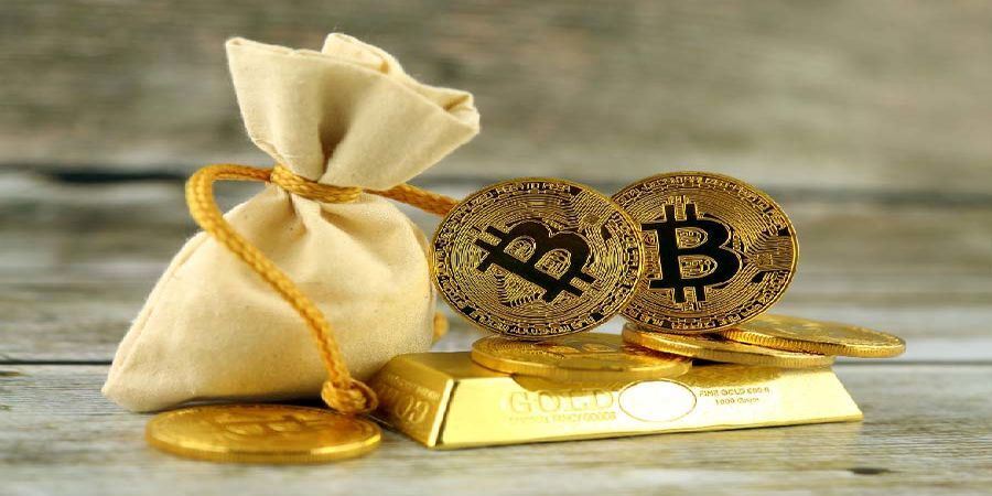 نوسان بیت کوین در روز کاهش قیمت طلا
