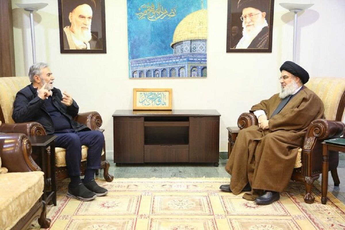 دیدار و گفت و گوی سید حسن نصرالله با النخاله درباره تحولات میدانی غزه   