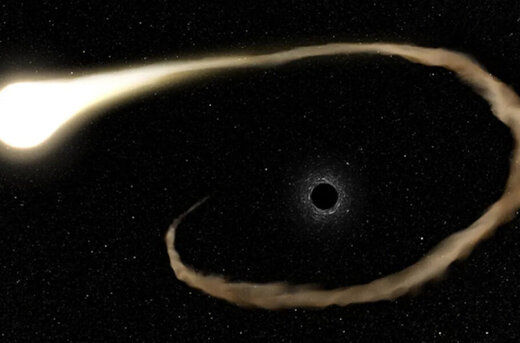 لحظه شگفت انگیز بلعیدن ستاره توسط سیاهچاله+ عکس