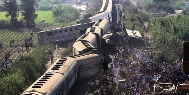 حادثه مرگبار برخورد دو قطار در مصر