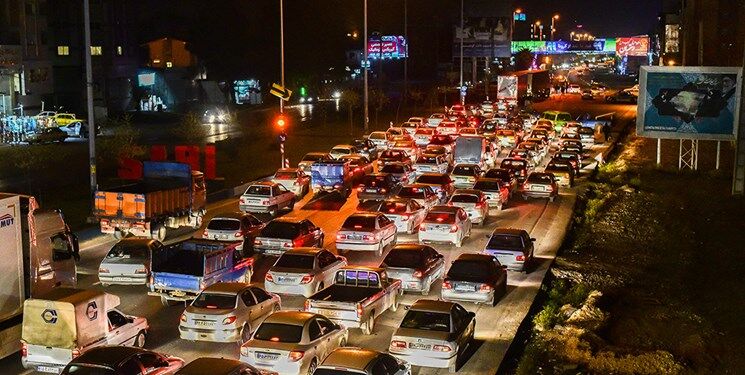 ترافیک در ورودی شرقی پایتخت پرحجم است