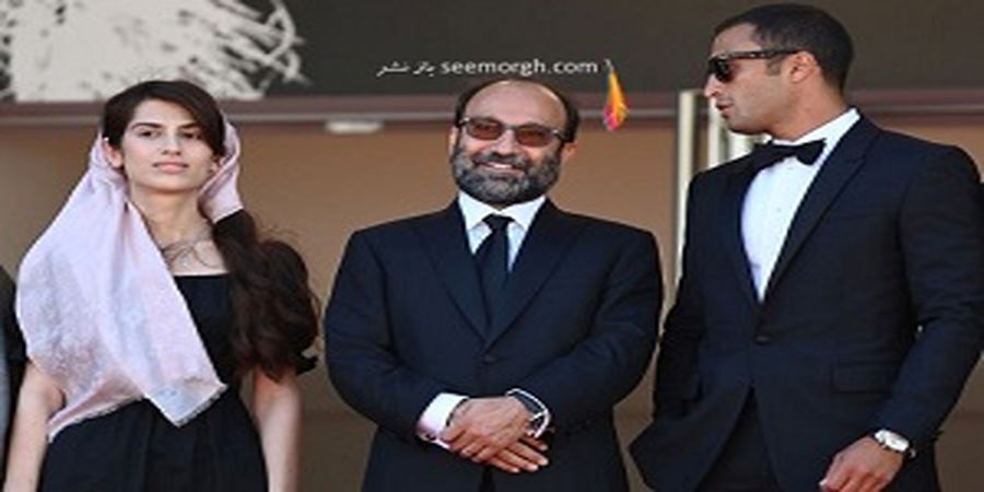 تصاویری از اصغر فرهادی و دخترش روی فرش قرمز کن