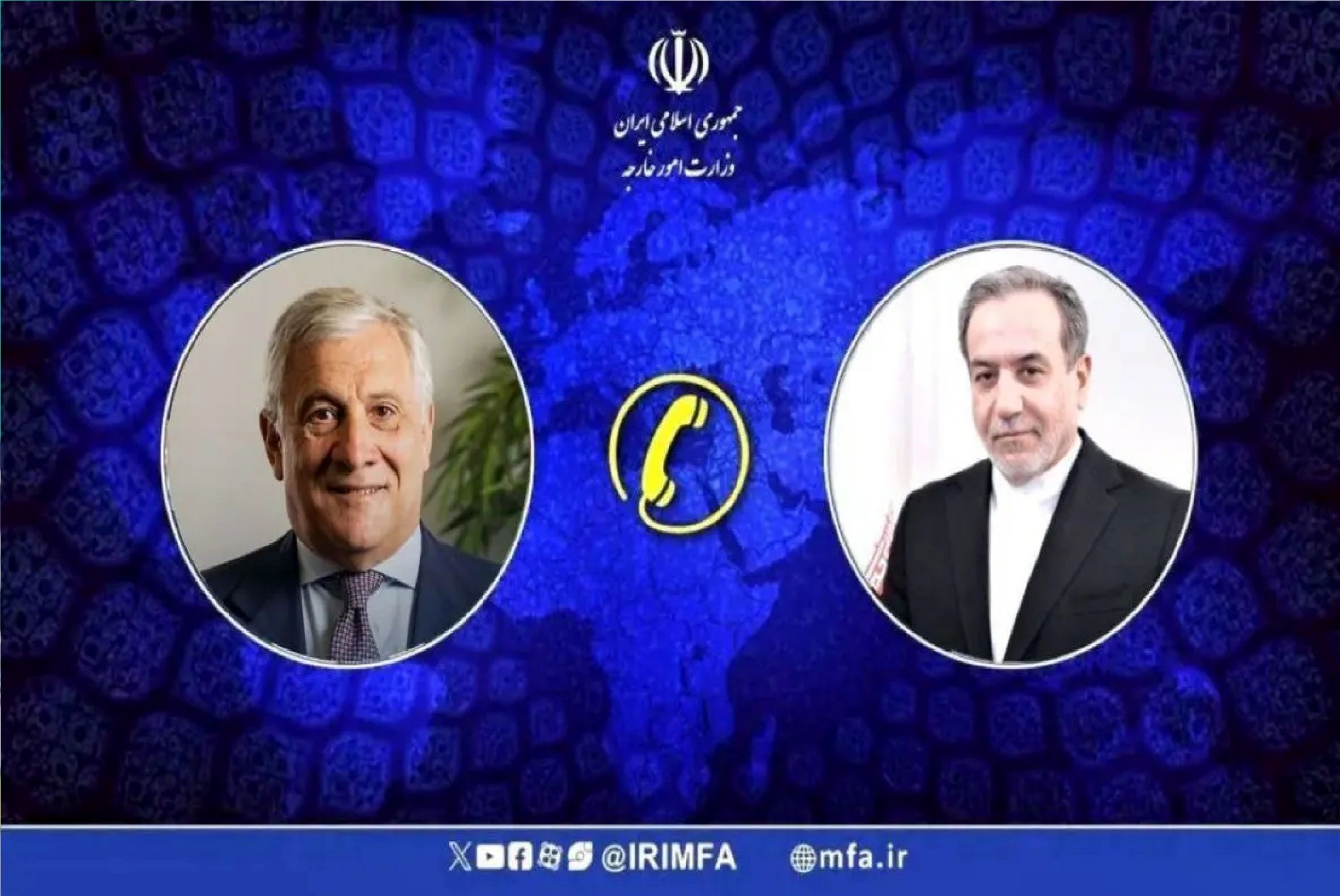 پاسخ عراقچی به تماس تلفنی وزیر خارجه ایتالیا