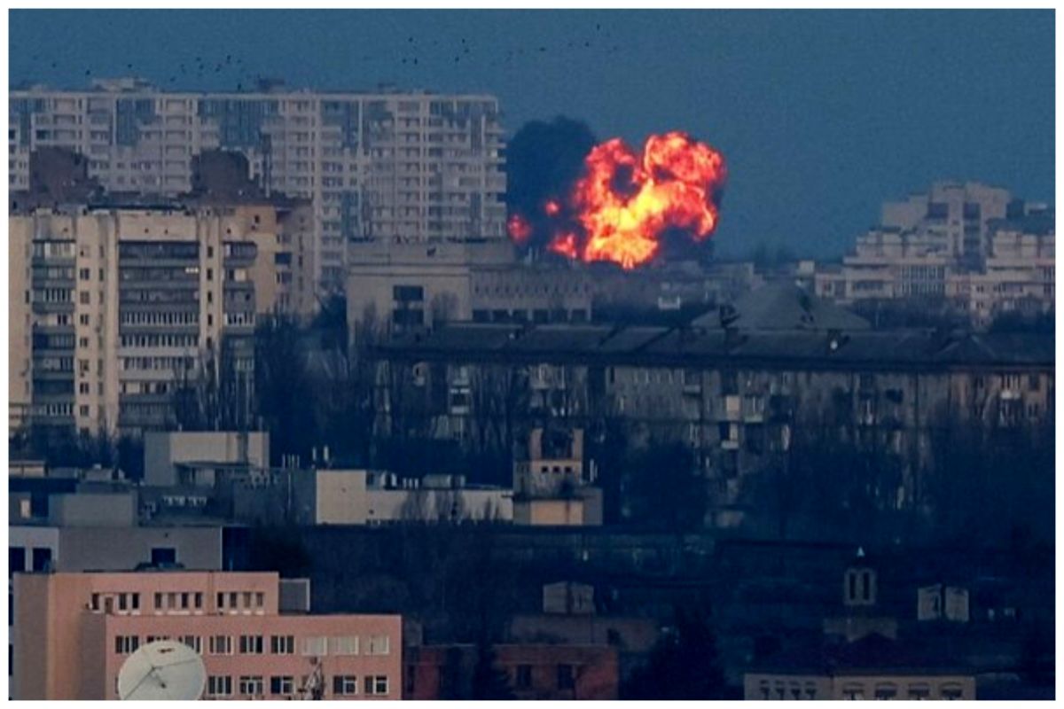 وقوع انفجار شدید در انبار موشک و تسلیحات اوکراین