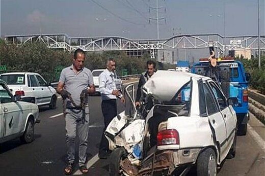 واژگونی خونین پراید در غرب تهران/ دختر 18 ساله در دم جان باخت