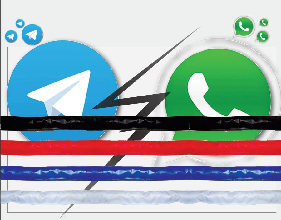 تلگرام یا  واتس‌آپ؟ 